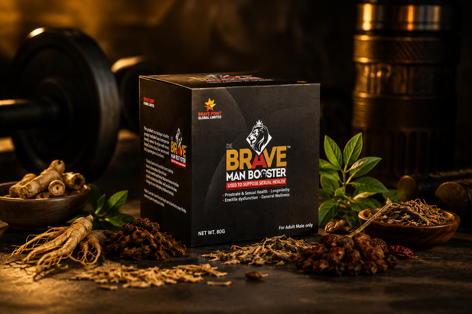 De Brave Man Booster premium herbal supplement pack — 80g